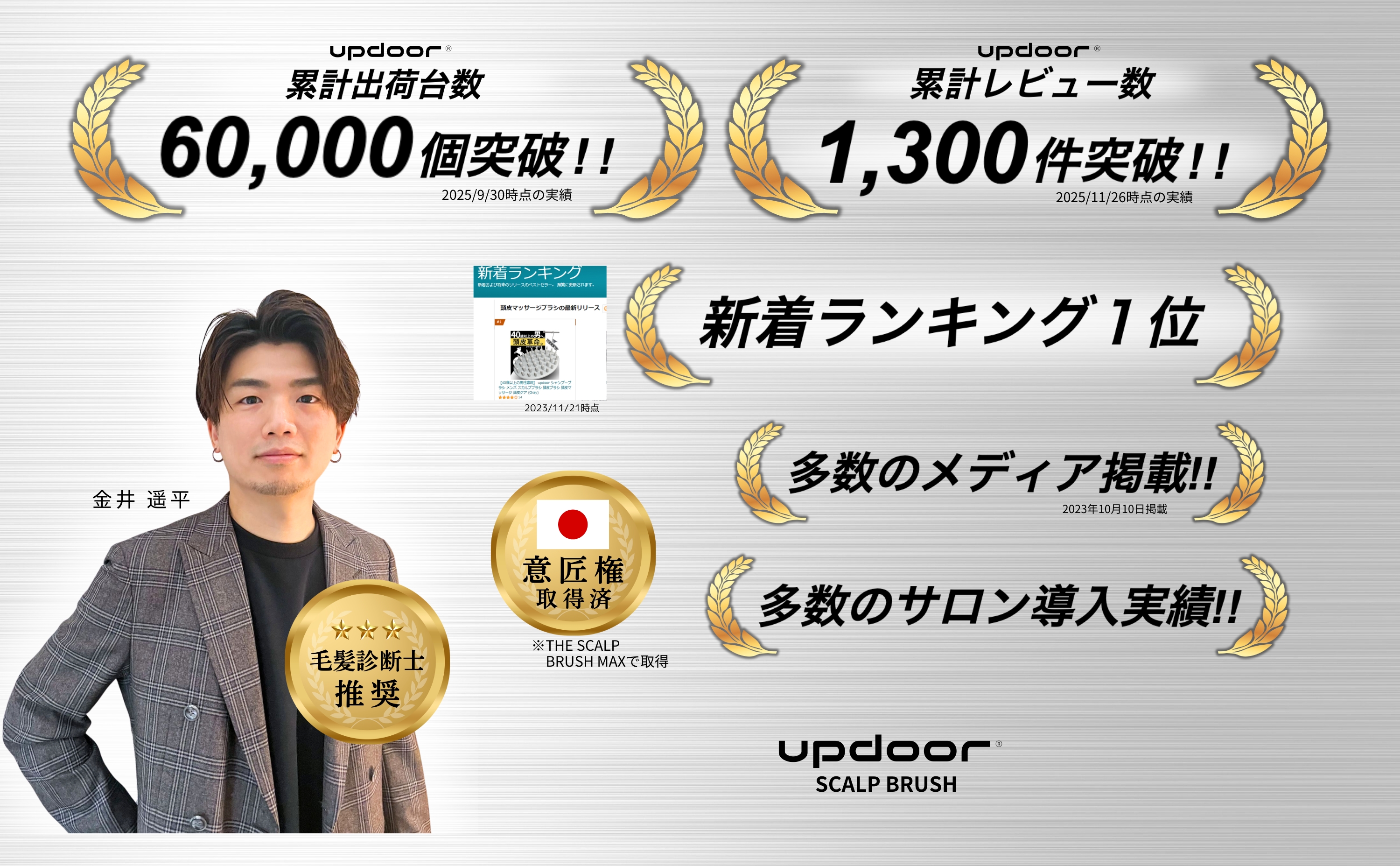 updoor SCALP BRUSH 実績